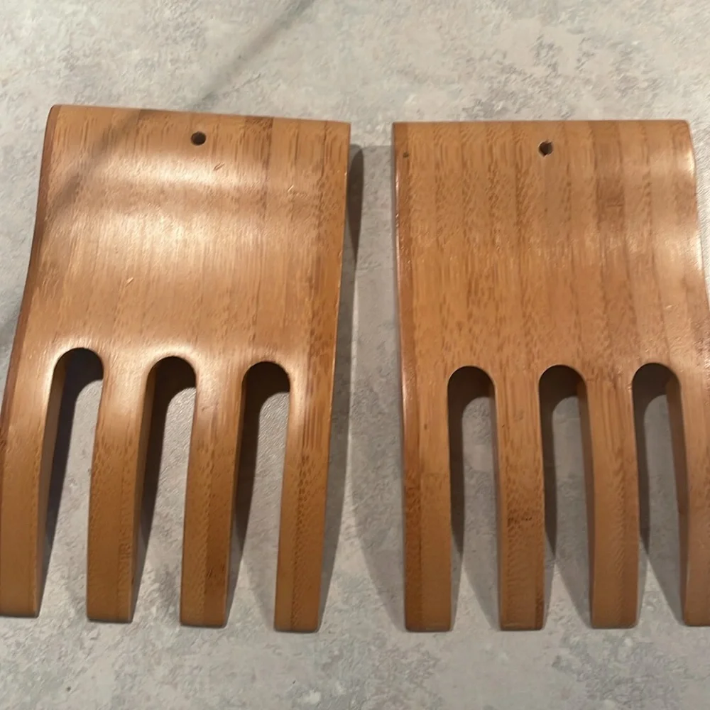 Natural Bamboo Salad Hands
